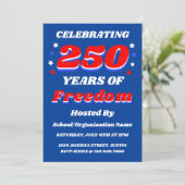 250 Years USA Editable Personalized Patriotic 招待状 (スタンド正面)