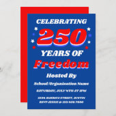 250 Years USA Editable Personalized Patriotic 招待状 (正面/裏面)