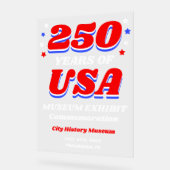 250 Years USA Historical Commemoration アクリルサイン (傾斜)
