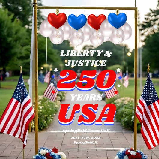250 Years USA Liberty & Justice Celebration アクリルサイン