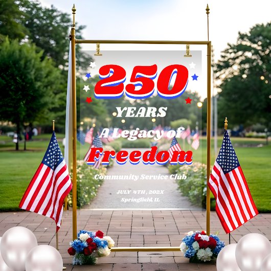 250 Years USA Official Commemorative アクリルサイン