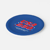 250 Years USA Party Custom Patriotic ペーパープレート (アングル)