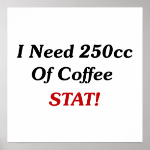 250ccのコーヒーStatが必要だ! ポスター
