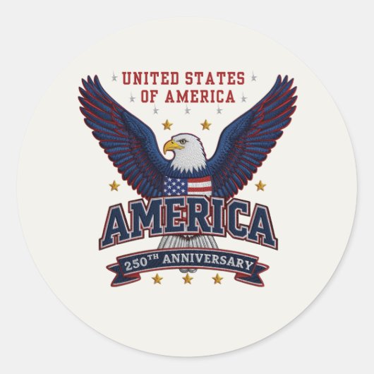250th America Anniversary  ラウンドシール (正面)
