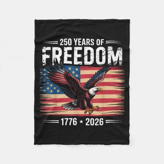 250th American Anniversary 2026 Years Of Freedom  フリースブランケット (正面)