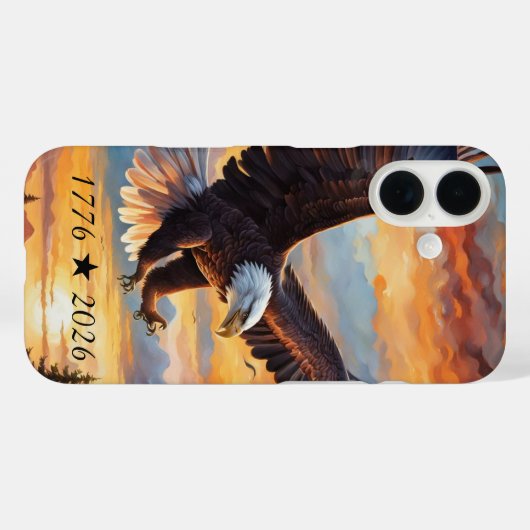 250th American Birthday Eagle iPhone / iPad case Case-Mate iPhoneケース (裏面 (横))