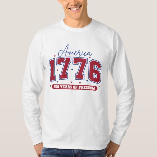 250th American Independence 1776–2026 Patriotic US Tシャツ (正面)
