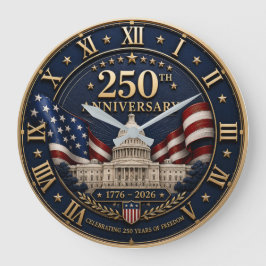 250th Anniversary 1776–2026 United States ラージ壁時計