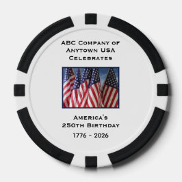 250th Anniversary 1776 to 2026 USA America ポーカーチップ