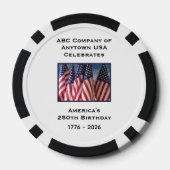 250th Anniversary 1776 to 2026 USA America ポーカーチップ (裏面)