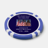 250th Anniversary 1776 to 2026 USA America ポーカーチップ (シングル)