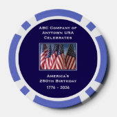 250th Anniversary 1776 to 2026 USA America ポーカーチップ (裏面)