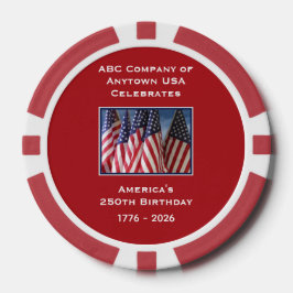 250th Anniversary 1776 to 2026 USA America ポーカーチップ
