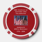 250th Anniversary 1776 to 2026 USA America ポーカーチップ (裏面)