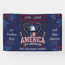 250th Anniversary America Eagle Patriotic Banner