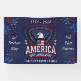 250th Anniversary America Eagle Patriotic Banner 横断幕