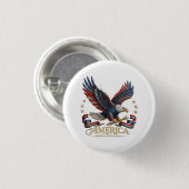  250th Anniversary America Patriotic Button 缶バッジ (正面&裏面)