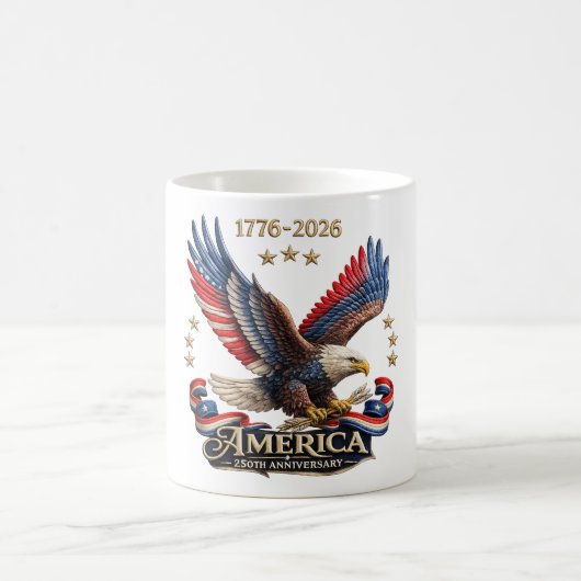 250th Anniversary America Patriotic Eagle 2026  コーヒーマグカップ (中央)