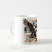 250th Anniversary American Eagle 1776 Patriotic コーヒーマグカップ (正面左)