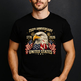 250th Anniversary Eagle USA 1776 2026 Patriotic Tシャツ