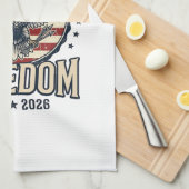 250th Anniversary Freedom Eagle Patriotic Vintage  キッチンタオル (四つ折り)