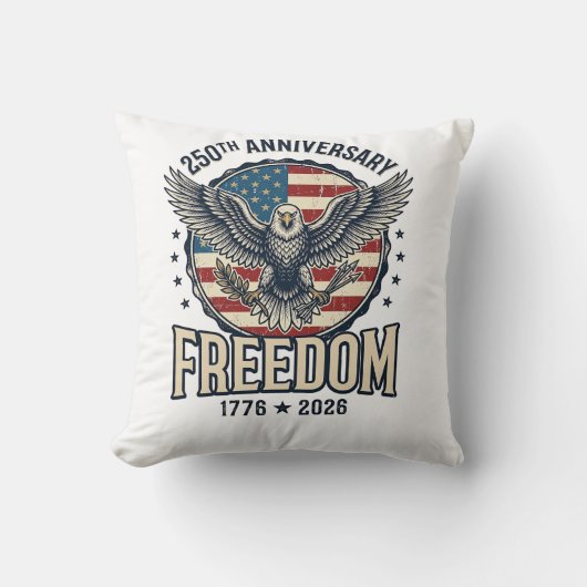 250th Anniversary Freedom Eagle Patriotic Vintage  クッション (正面)