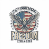250th Anniversary Freedom Eagle Patriotic Vintage  シール (正面)