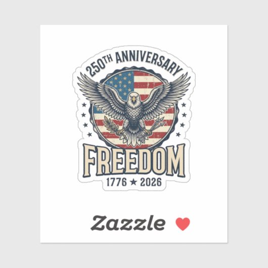 250th Anniversary Freedom Eagle Patriotic Vintage  シール (シート)