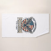 250th Anniversary Freedom Eagle Patriotic Vintage  バスタオル (バスタオル)