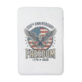 250th Anniversary Freedom Eagle Patriotic Vintage  バスマット (正面縦)