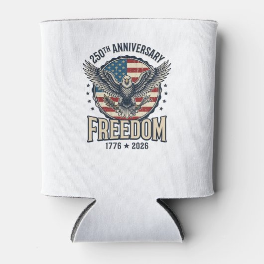 250th Anniversary Freedom Eagle Patriotic Vintage  缶クーラー (正面)