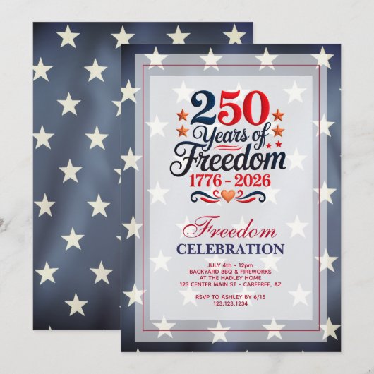 250th Anniversary Freedom Party Invitation 招待状 (正面/裏面)