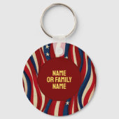 250th Anniversary Golden USA American Flag キーホルダー (裏面)