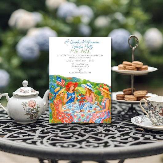 250th Anniversary Ladies Tea Party 1776-2026  招待状