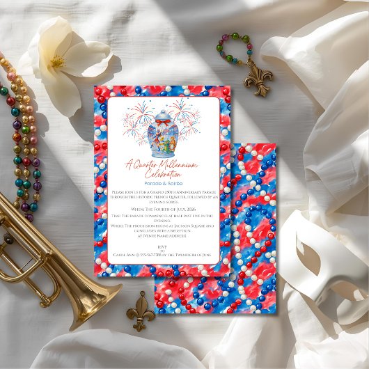 250th Anniversary Parade & Party Ginger Jar  招待状