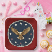 250th Anniversary Patriotic Eagle Paper Plates ペーパープレート (パーティー)