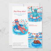 250th Anniversary Pool Party  Red, white blue  招待状 (正面)