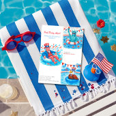 250th Anniversary Pool Party  Red, white blue  招待状