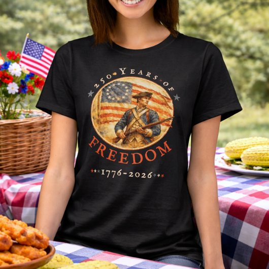 250th Anniversary Revolutionary Soldier Freedom Tシャツ