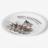 250th Anniversary Revolutionary Soldiers 1776-2026 ペーパープレート (アングル)
