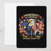 250th Anniversary USA 1776–2026 American Heritage 招待状 (正面/裏面)