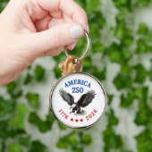 250th Anniversary USA 2026 Bald Eagle キーホルダー (手)