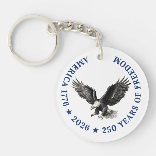 250th Anniversary USA 2026 Bald Eagle  キーホルダー (正面)