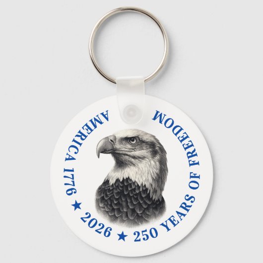 250th Anniversary USA 2026 Bald Eagle  キーホルダー (正面)