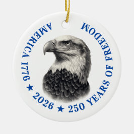 250th Anniversary USA 2026 Bald Eagle  セラミックオーナメント