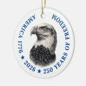 250th Anniversary USA 2026 Bald Eagle セラミックオーナメント (左)