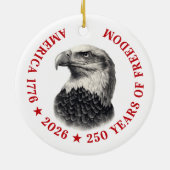 250th Anniversary USA 2026 Bald Eagle セラミックオーナメント (裏面)