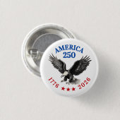 250th Anniversary USA 2026 Bald Eagle  缶バッジ (正面&裏面)