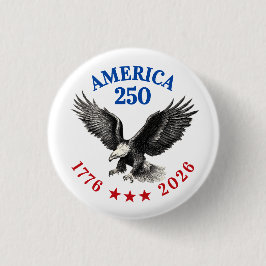 250th Anniversary USA 2026 Bald Eagle  缶バッジ