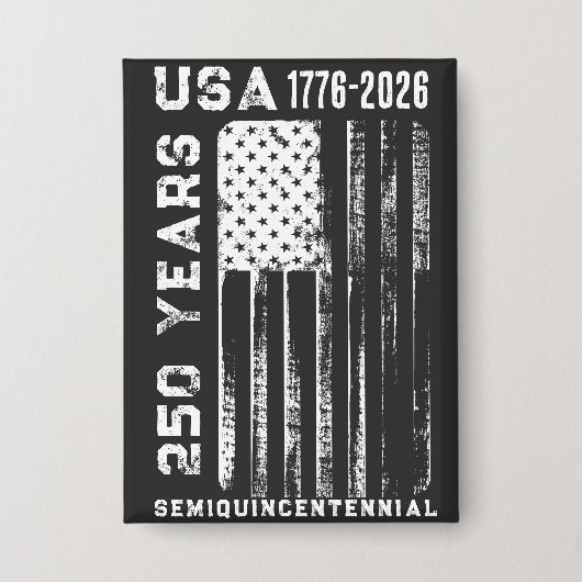 250Th Anniversary USA 4Th Of July 缶バッジ (正面)